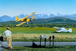 "Checking the Mail" - Sam Lyons - PT-17 Stearman Aviation Art